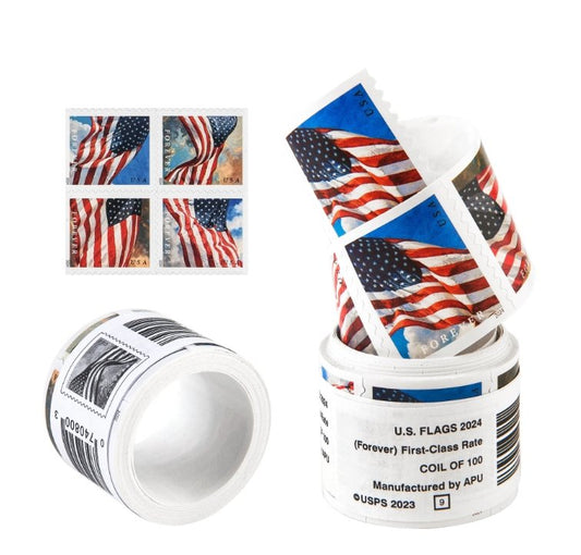 2024 flag Forever Stamps coil