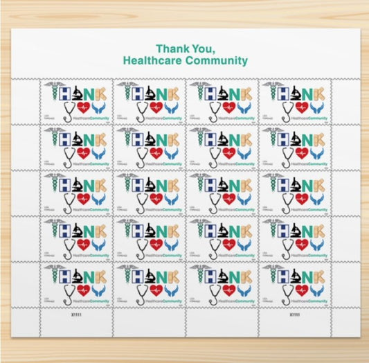 Thank You Healthcare community Forever Stamps
